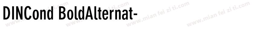 DINCond BoldAlternat字体转换